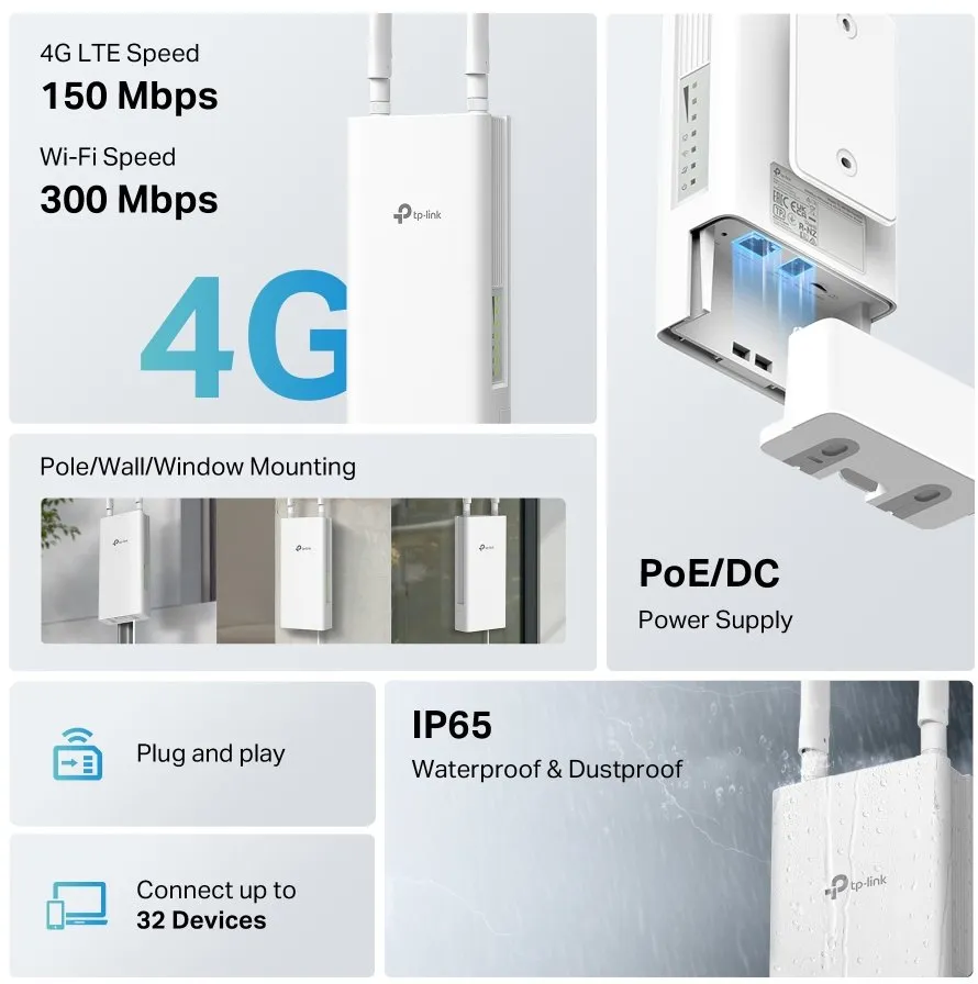 Router 4G LTE Exterior hasta 150Mbps