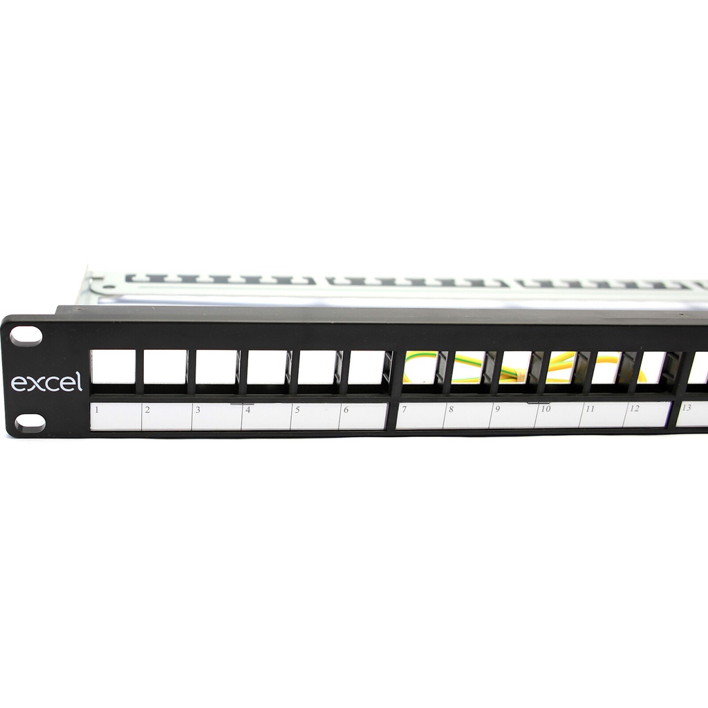 Panel parcheo para 24 RJ45 KEYSTONE 1U
