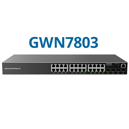 Switch Grandstream 24 Puertos Gigabit Layer 2+ 4 SFP - GWN7803