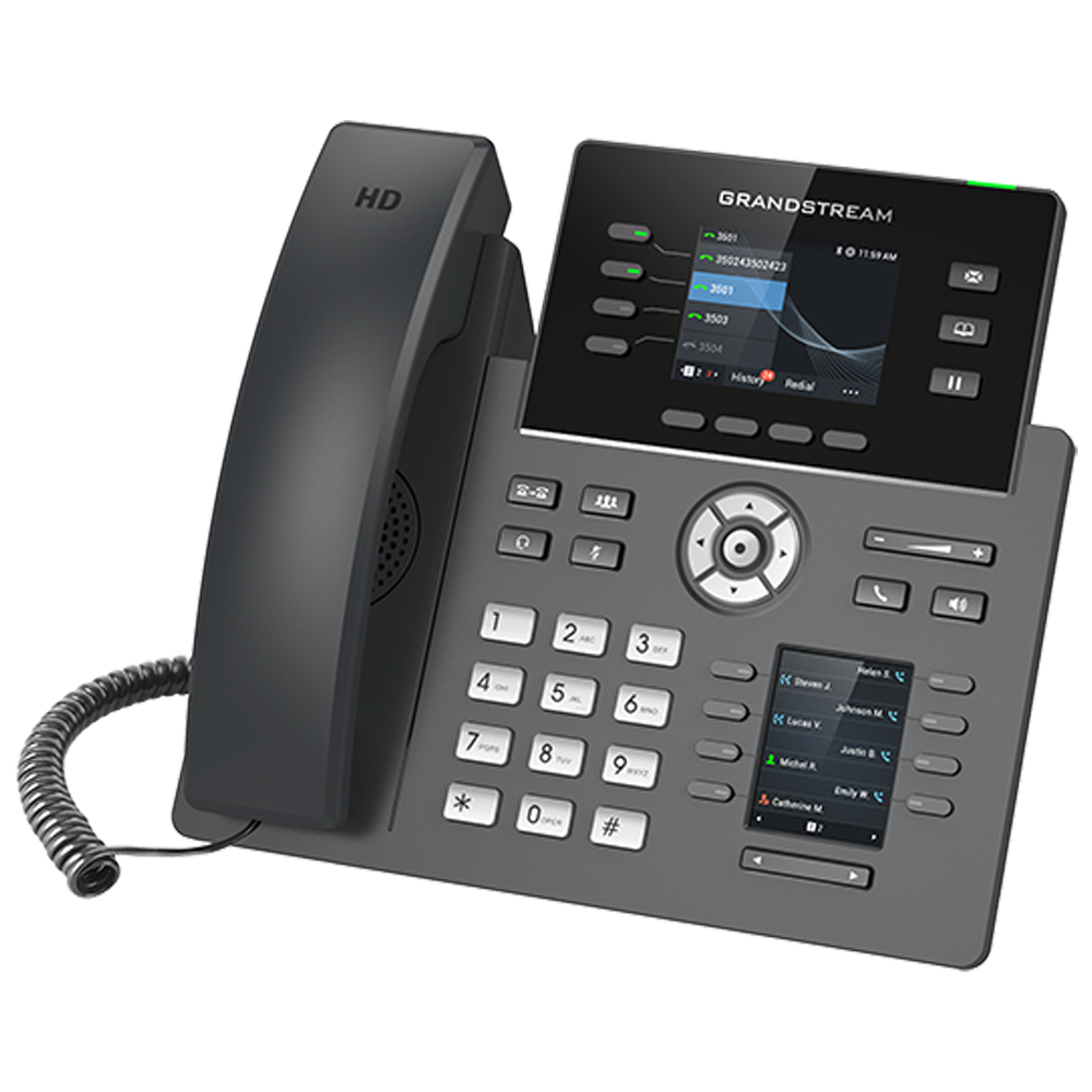 Teléfono Grandstream 4 SIP, pantalla de 2,8"