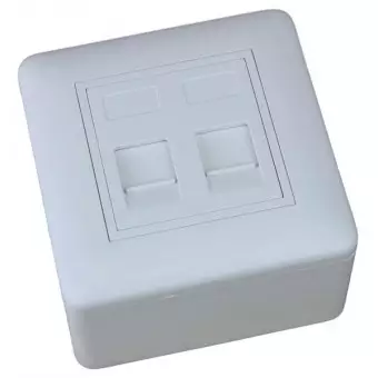 Caja de Superficie 2xRJ45 keystone 80x80