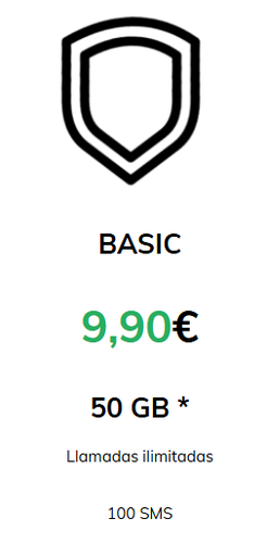 Línea móvil Centralita BASIC 50GB+Llamadas Ilimitadas+100SMS