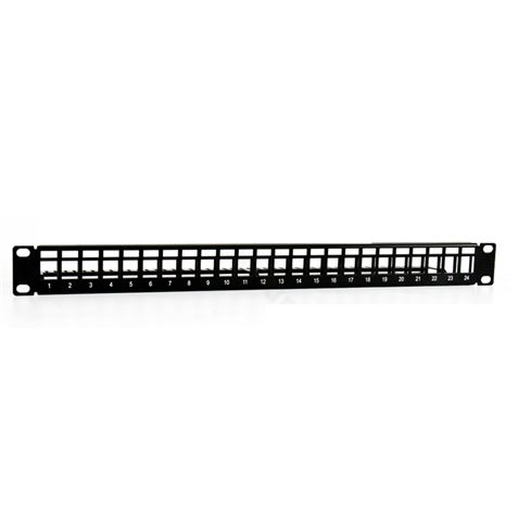 [CR0124] Panel de parcheo 19"1U Keystone 24 puertos
