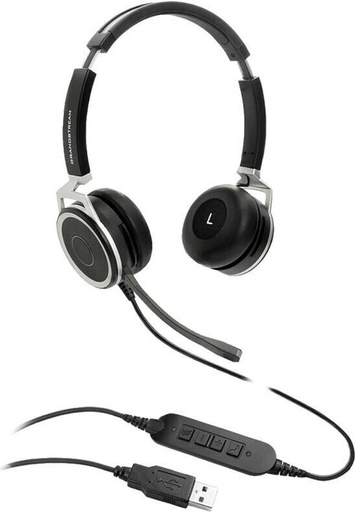 [GUV3005] Auricular Grandstream GUV3005 biaural HD + Micro+ luz. USB-A